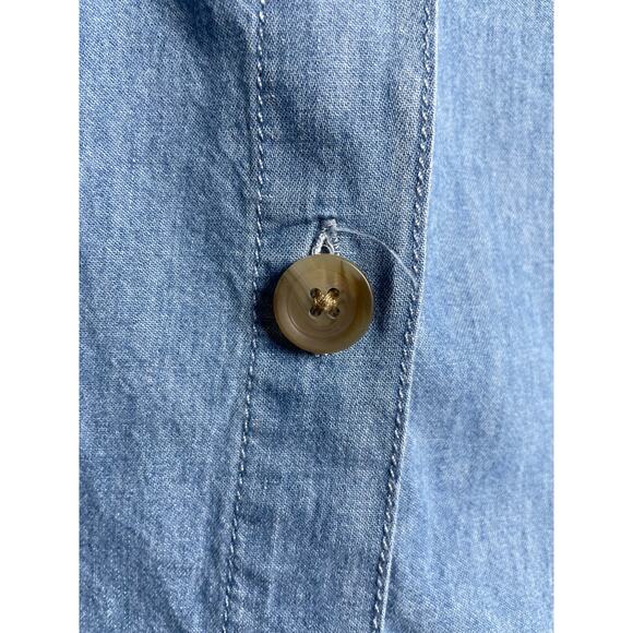 Alex Jordan Women's Plus Size 2X Blue Longsleeve Button Up Shirt - Picture 3 of 6